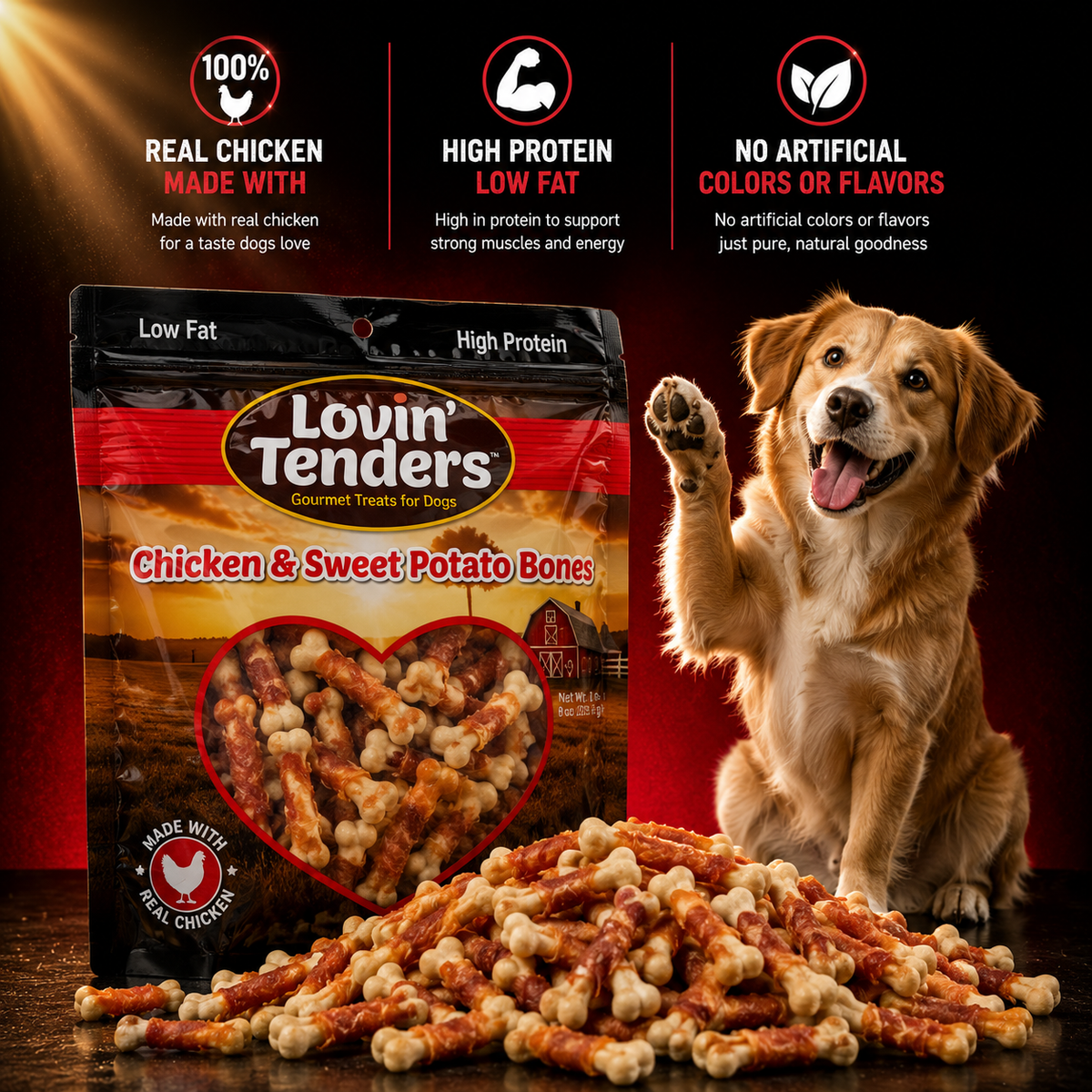 Furera Lovin Tenders Chicken n Sweet Potato Dog Bones