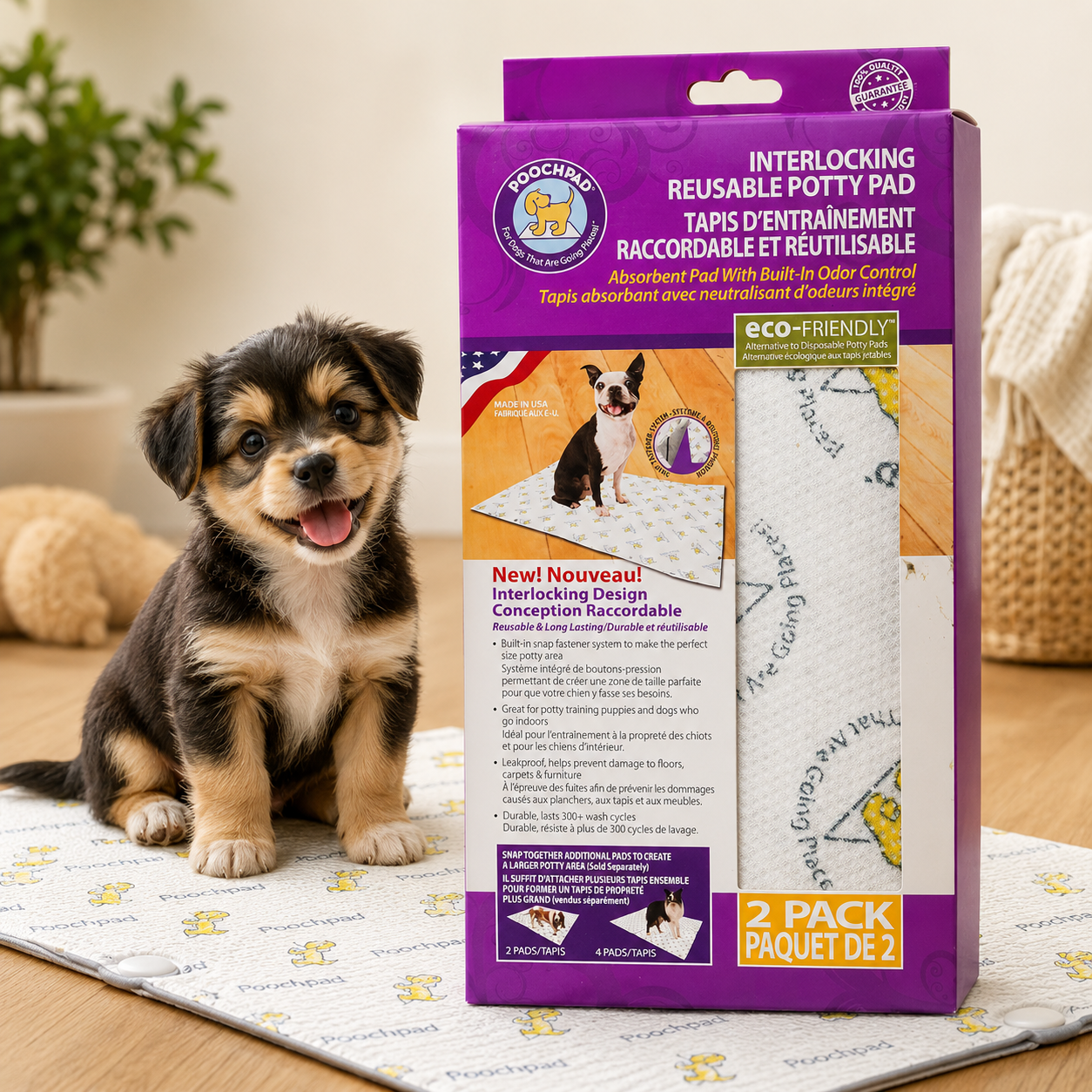 Furera Connectable Indoor Dog Potty Pad 16x24 (Twin Pack)